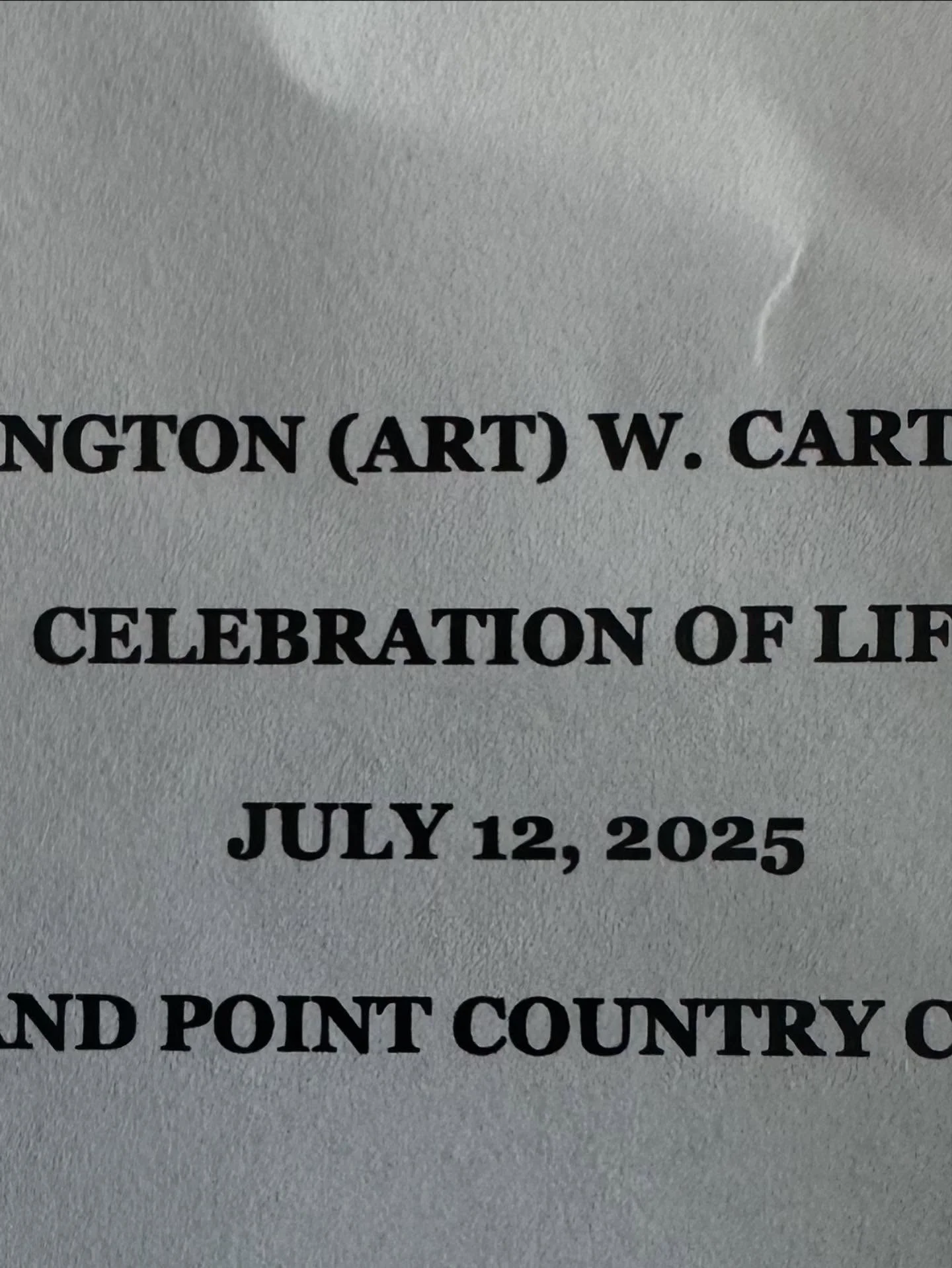 In memory of Arlington (Art) W. Carter, Jr.