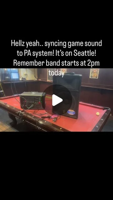 BluWater bar PA system set up for Seahawks game day